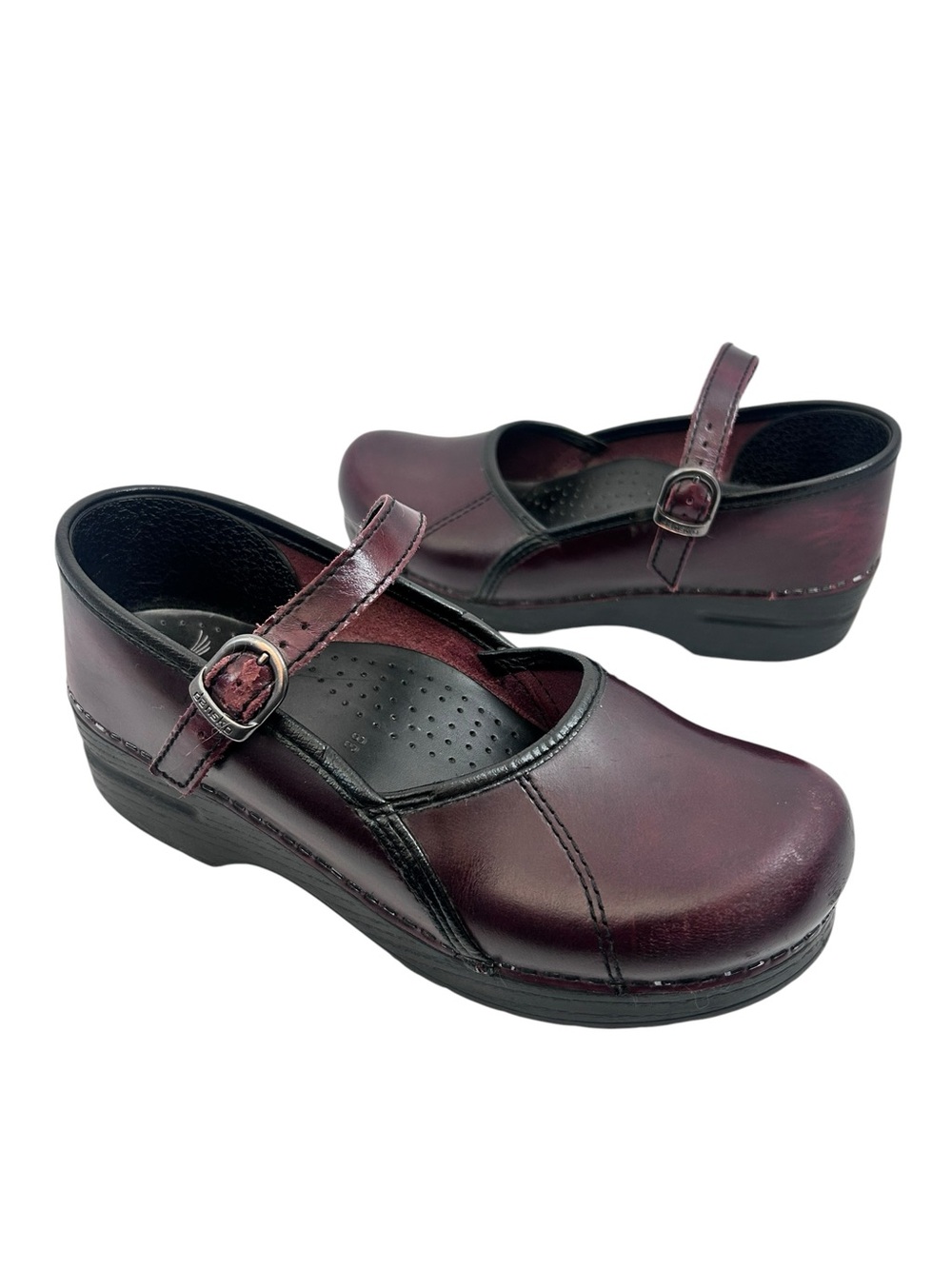 Dansko Marcelle Mary Jane 
Classic Clog Leather Burgundy Size 38 7.5/8